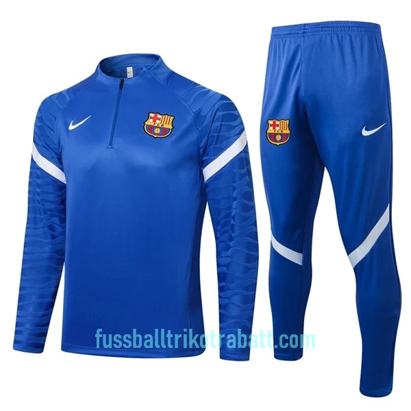 FC Barcelona Sweatshirts Anzüge 2022/23 Viertelreißverschluss Blau-Weiß