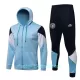 Manchester City Trainingsjacke mit Kapuze 2022/23 Hellblaue