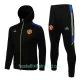 Manchester United Champions League Trainingsjacke mit Kapuze 2022/23 Schwarze