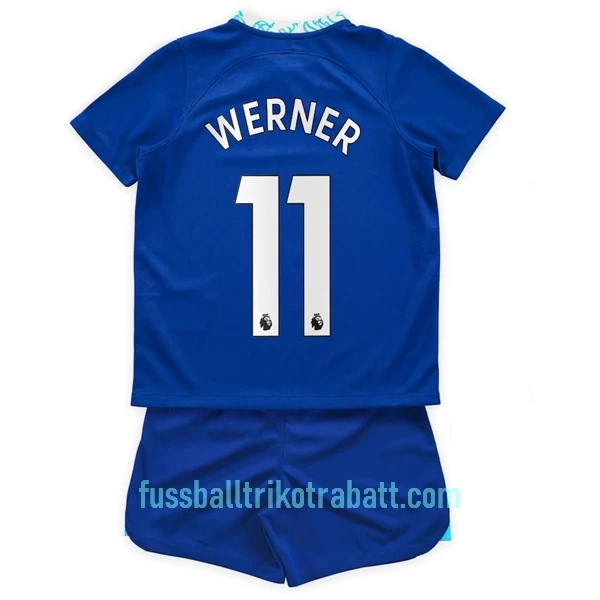 Günstige Chelsea Werner 11 Kindertrikot Heim 2022/23 Kurzarm