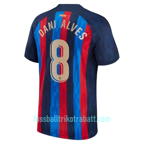 Günstige FC Barcelona Dani Alves 8 Herrentrikot Heim 2022/23 Kurzarm