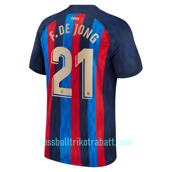 Günstige FC Barcelona Frenkie de Jong 21 Herrentrikot Heim 2022/23 Kurzarm