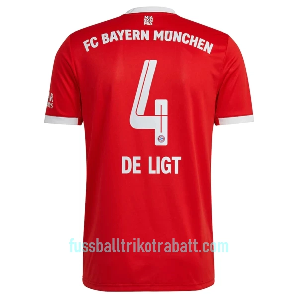 Günstige FC Bayern München De Ligt 4 Herrentrikot Heim 2022/23 Kurzarm