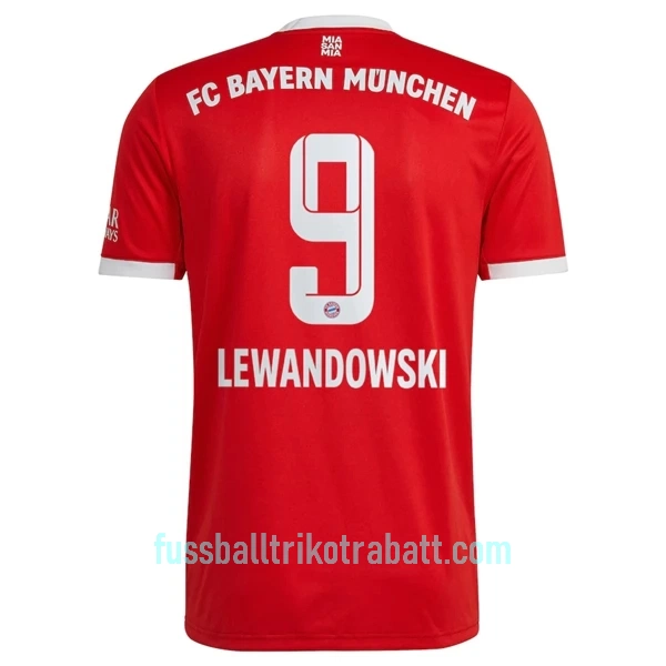 Günstige FC Bayern München Lewandowski 9 Herrentrikot Heim 2022/23 Kurzarm