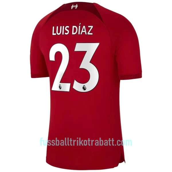 Günstige Liverpool Luis Diaz 23 Herrentrikot Heim 2022/23 Kurzarm