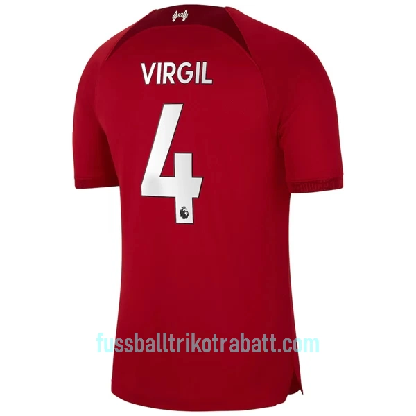 Günstige Liverpool Virgil 4 Herrentrikot Heim 2022/23 Kurzarm