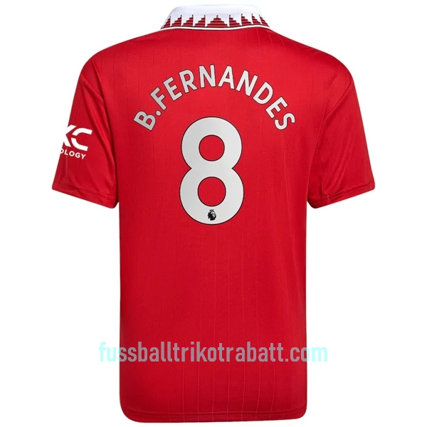 Günstige Manchester United Bruno Fernandes 8 Herrentrikot Heim 2022/23 Kurzarm