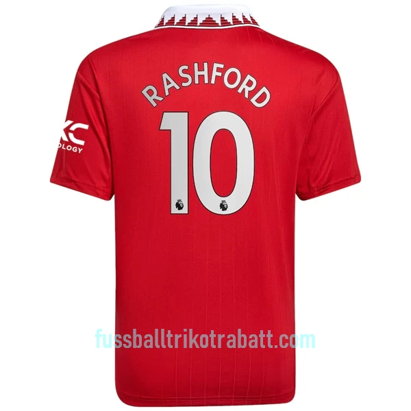 Günstige Manchester United Rashford 10 Herrentrikot Heim 2022/23 Kurzarm