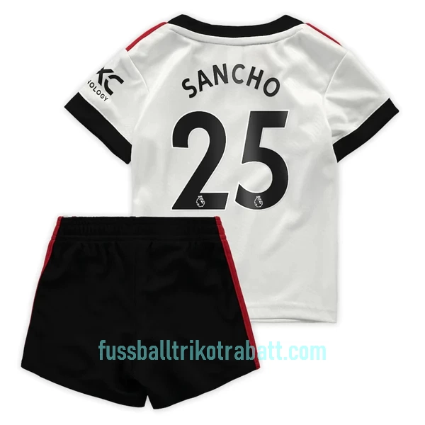 Günstige Manchester United Sancho 25 Kindertrikot Auswärts 2022/23 Kurzarm