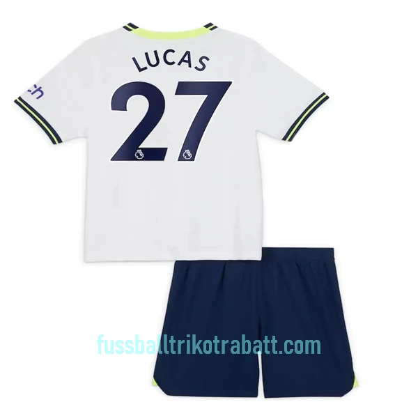 Günstige Tottenham Hotspur Lucas 27 Kindertrikot Heim 2022/23 Kurzarm