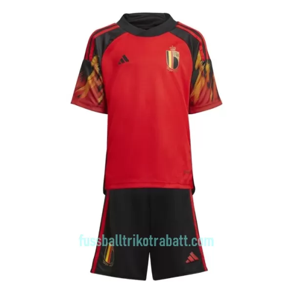 Günstige Belgien Kindertrikot Heim WM 2022 Kurzarm