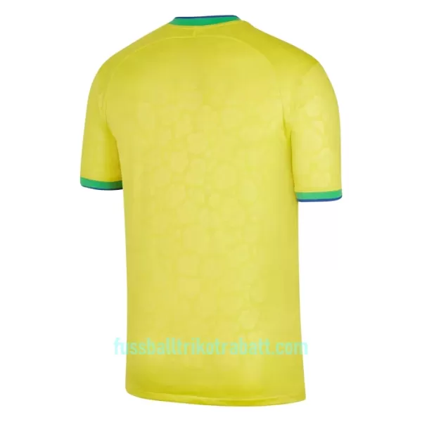 Günstige Brasilien Herrentrikot Heim WM 2022 Kurzarm