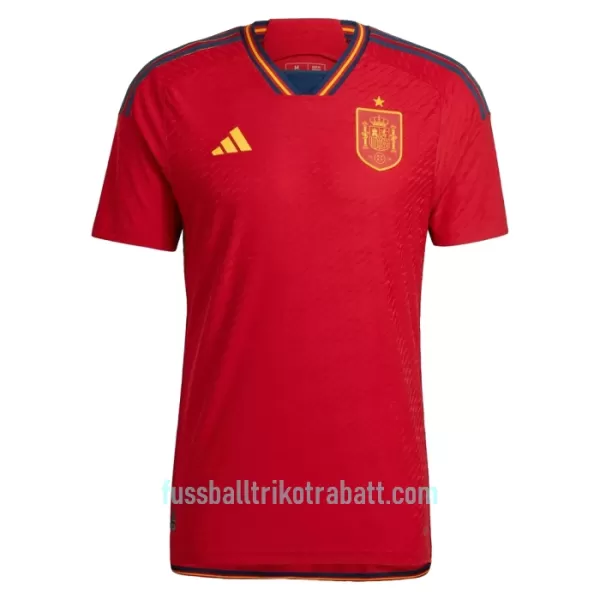 Günstige Spanien Herrentrikot Heim WM 2022 Kurzarm