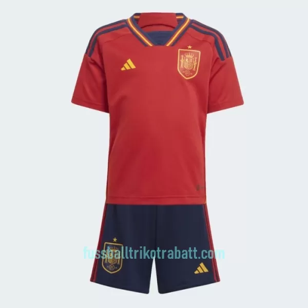 Günstige Spanien Kindertrikot Heim WM 2022 Kurzarm