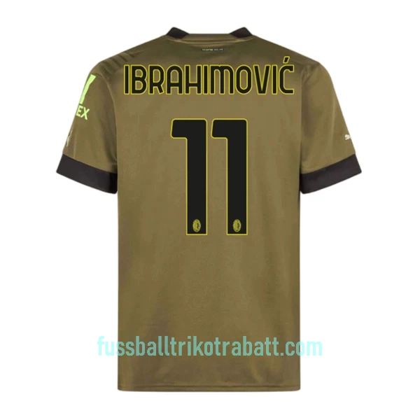 Günstige AC Mailand Ibrahimovic 11 Herrentrikot Ausweich 2022/23 Kurzarm
