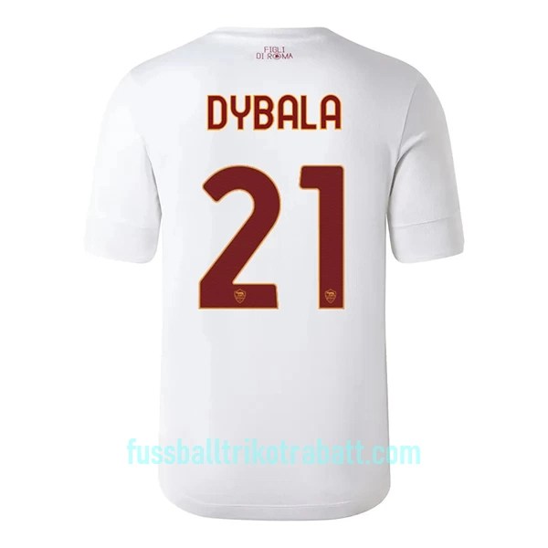 Günstige AS Rom Dybala 21 Herrentrikot Auswärts 2022/23 Kurzarm