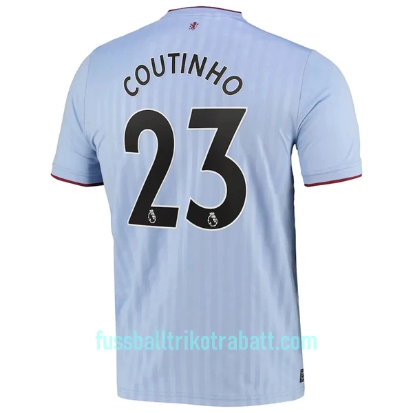 Günstige Aston Villa Coutinho 23 Herrentrikot Auswärts 2022/23 Kurzarm