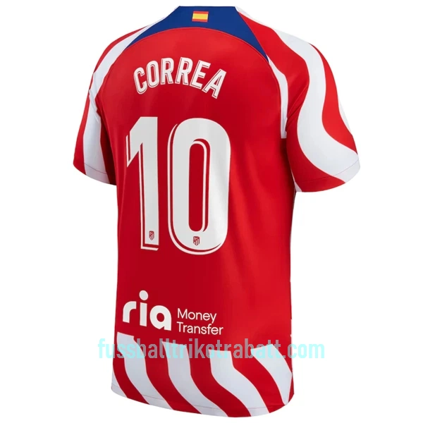 Günstige Atlético Madrid Correa 10 Herrentrikot Heim 2022/23 Kurzarm