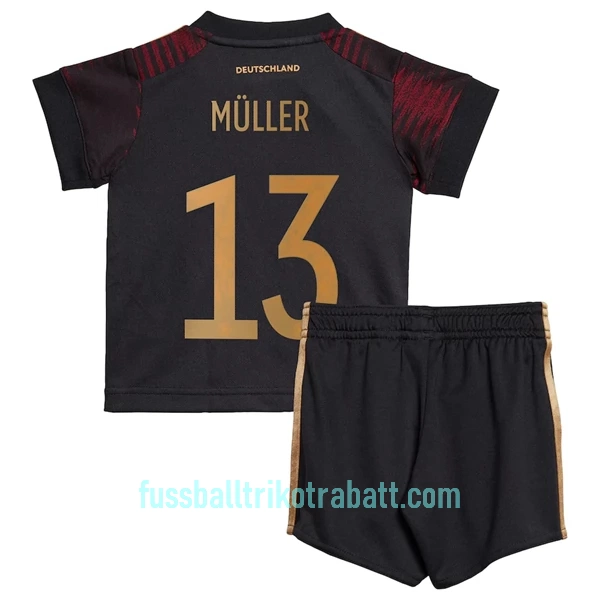 Günstige Deutschland Muller 13 Kindertrikot Auswärts WM 2022 Kurzarm