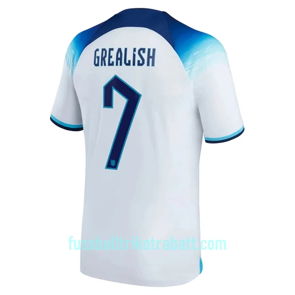 Günstige England Grealish 7 Herrentrikot Heim WM 2022 Kurzarm