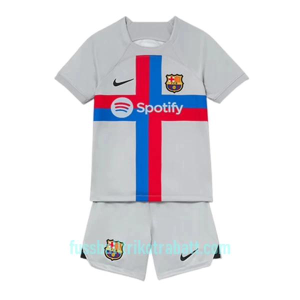 Günstige FC Barcelona Kindertrikot Ausweich 2022/23 Kurzarm