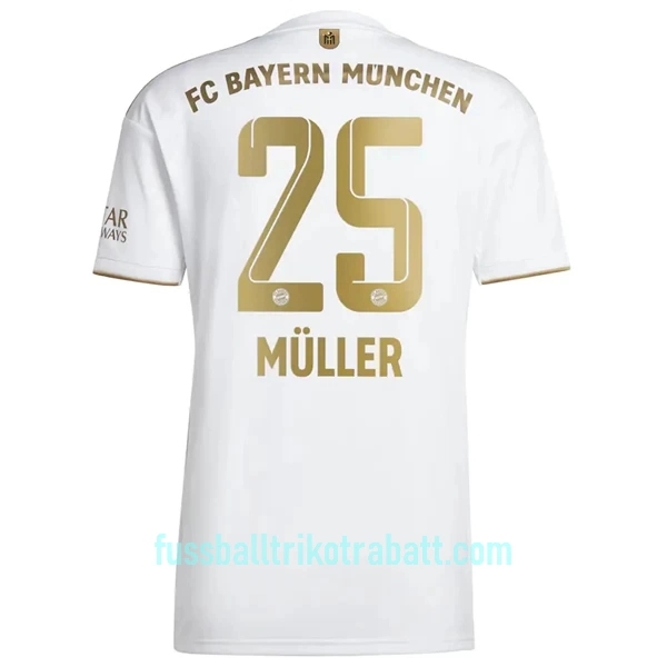 Günstige FC Bayern München Muller 25 Herrentrikot Auswärts 2022/23 Kurzarm