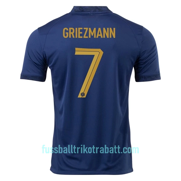 Günstige Frankreich Griezmann 7 Herrentrikot Heim WM 2022 Kurzarm