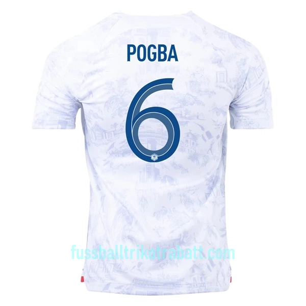 Günstige Frankreich Pogba 6 Herrentrikot Auswärts WM 2022 Kurzarm