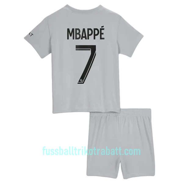 Günstige Paris Saint-Germain Mbappé 7 Kindertrikot Auswärts 2022/23 Kurzarm