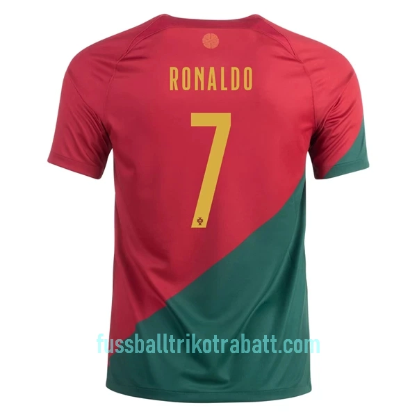 Günstige Portugal Ronaldo 7 Herrentrikot Heim WM 2022 Kurzarm