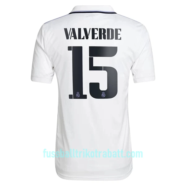 Günstige Real Madrid Valverde 15 Herrentrikot Heim 2022/23 Kurzarm