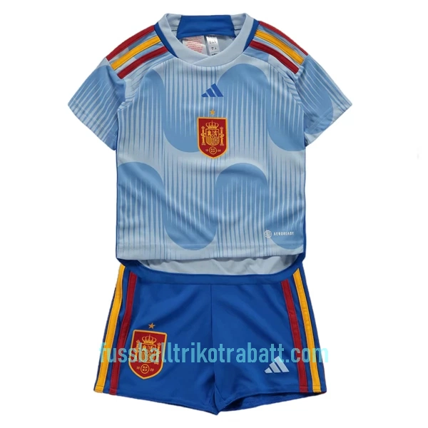 Günstige Spanien Kindertrikot Auswärts WM 2022 Kurzarm