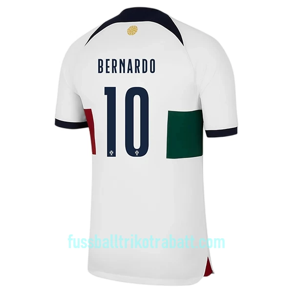 Günstige Portugal Bernardo 10 Herrentrikot Auswärts WM 2022 Kurzarm