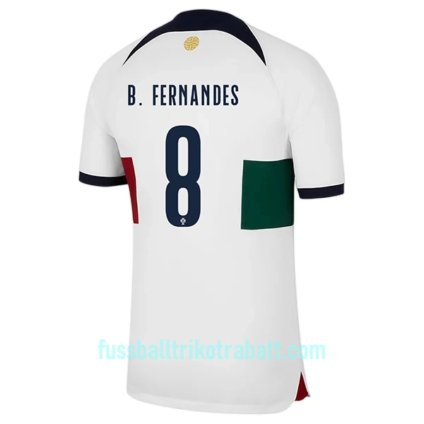 Günstige Portugal Bruno Fernandes 8 Herrentrikot Auswärts WM 2022 Kurzarm