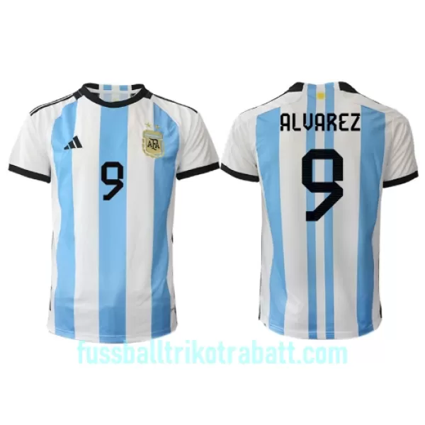 Günstige Argentinien Julian Alvarez 9 Herrentrikot Heim WM 2022 Kurzarm
