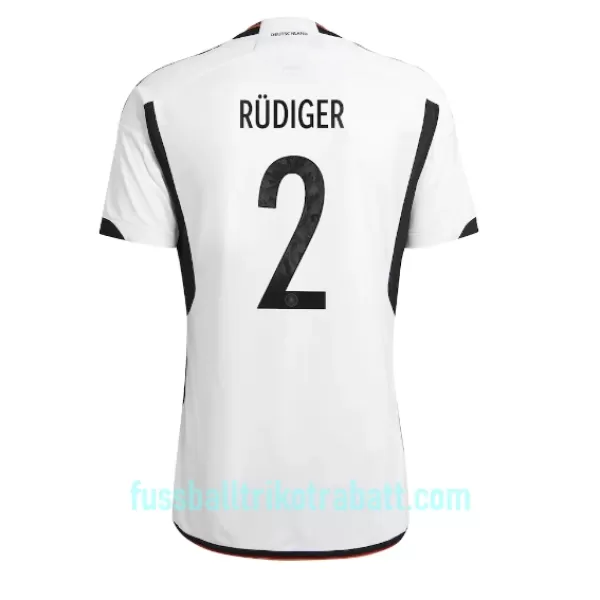 Günstige Deutschland Antonio Rudiger 2 Herrentrikot Heim WM 2022 Kurzarm