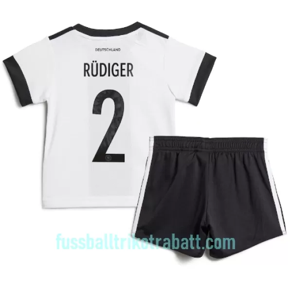 Günstige Deutschland Antonio Rudiger 2 Kindertrikot Heim WM 2022 Kurzarm