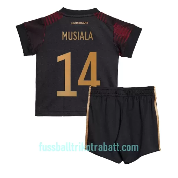 Günstige Deutschland Jamal Musiala 14 Kindertrikot Auswärts WM 2022 Kurzarm