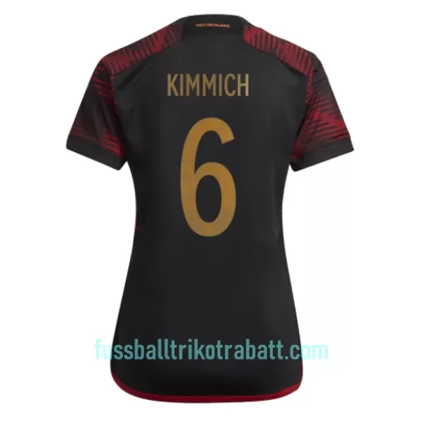 Günstige Deutschland Joshua Kimmich 6 Damentrikot Auswärts WM 2022 Kurzarm