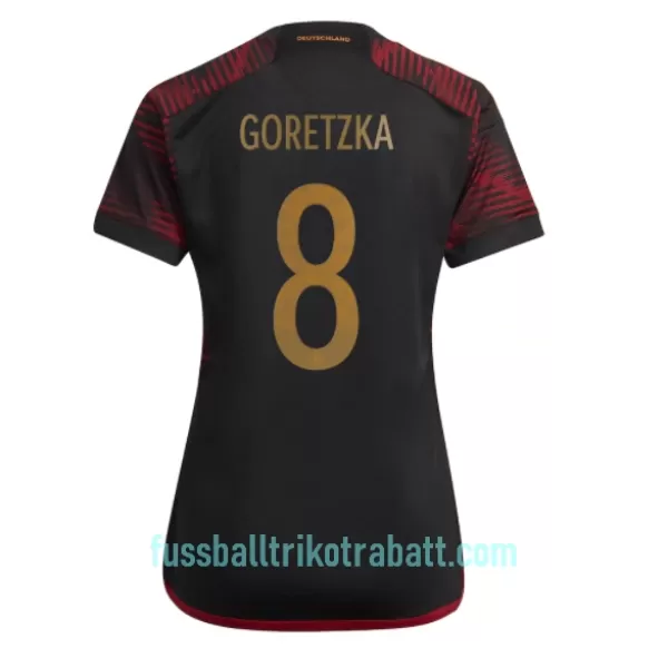 Günstige Deutschland Leon Goretzka 8 Damentrikot Auswärts WM 2022 Kurzarm