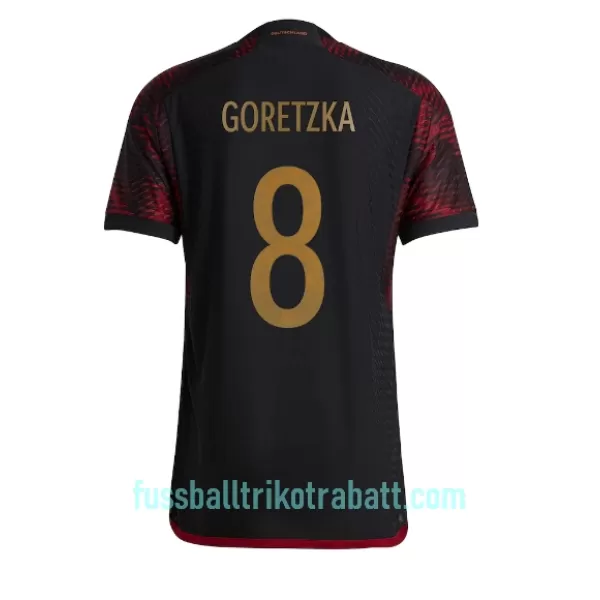 Günstige Deutschland Leon Goretzka 8 Herrentrikot Auswärts WM 2022 Kurzarm