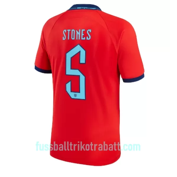 Günstige England John Stones 5 Herrentrikot Auswärts WM 2022 Kurzarm