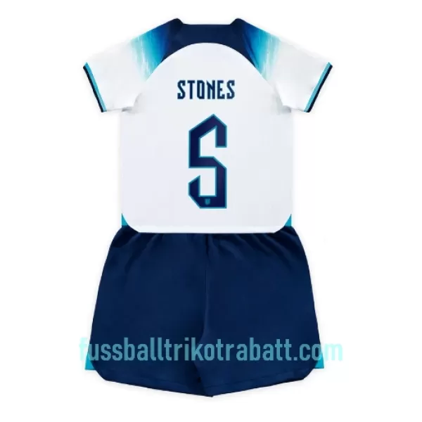 Günstige England John Stones 5 Kindertrikot Heim WM 2022 Kurzarm