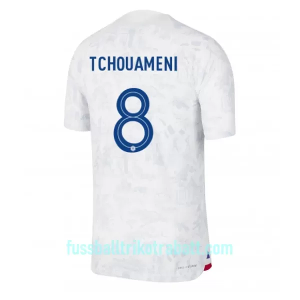 Günstige Frankreich Aurelien Tchouameni 8 Herrentrikot Auswärts WM 2022 Kurzarm