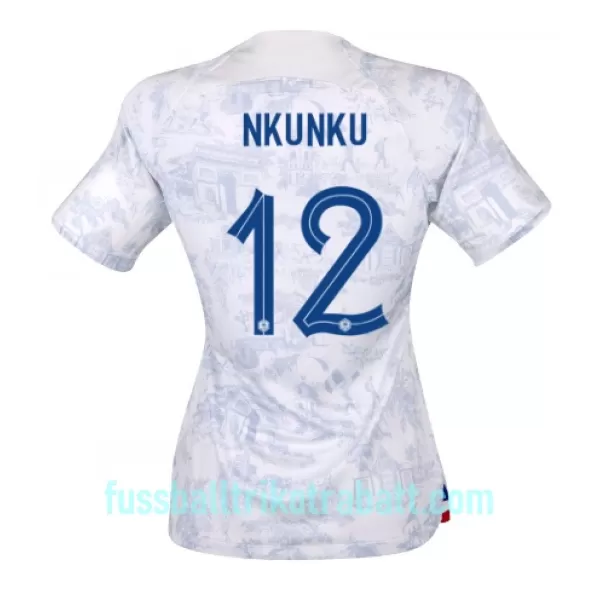 Günstige Frankreich Christopher Nkunku 12 Damentrikot Auswärts WM 2022 Kurzarm