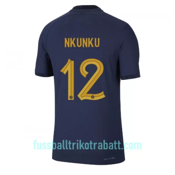 Günstige Frankreich Christopher Nkunku 12 Herrentrikot Heim WM 2022 Kurzarm