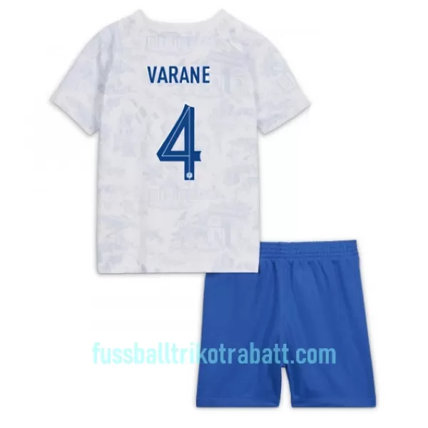 Günstige Frankreich Raphael Varane 4 Kindertrikot Auswärts WM 2022 Kurzarm