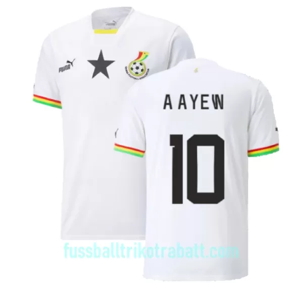 Günstige Ghana Andre Ayew 10 Herrentrikot Heim WM 2022 Kurzarm