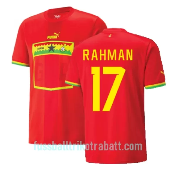 Günstige Ghana Baba Rahman 17 Herrentrikot Auswärts WM 2022 Kurzarm