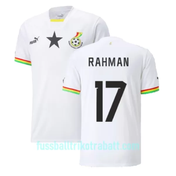 Günstige Ghana Baba Rahman 17 Herrentrikot Heim WM 2022 Kurzarm